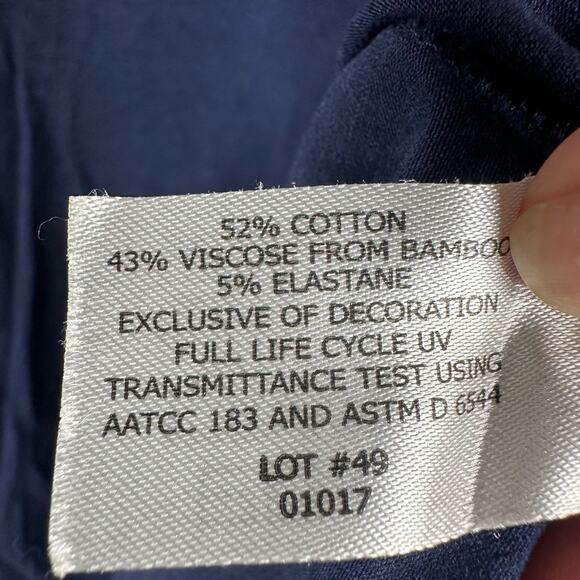 Coolibar Mens size XXL Long Sleeve Sun Protection T-Shirt UPF 50 Crew Neck Blue - Picture 10 of 10